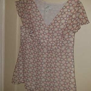 Ann Taylor LOFT flutter sleeve wrap top pattern